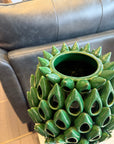 Tall Green Spike Vase - Ex Display 1 Only