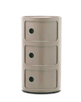 Kartell Componibili New Colors Modular Taupe Storage Unit  3 doors