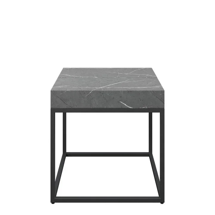 Delma Grey Marble Effect Side Table DEL-6528