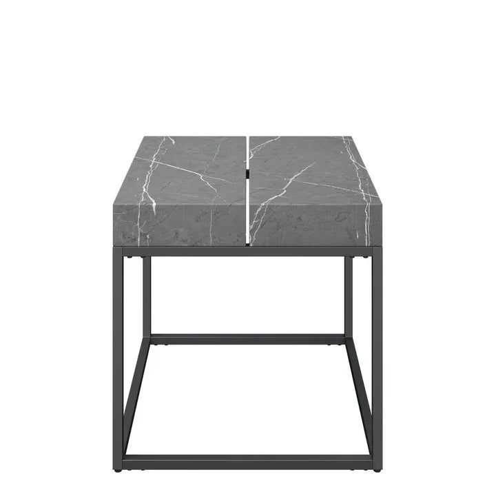 Delma Grey Marble Effect Side Table DEL-6528