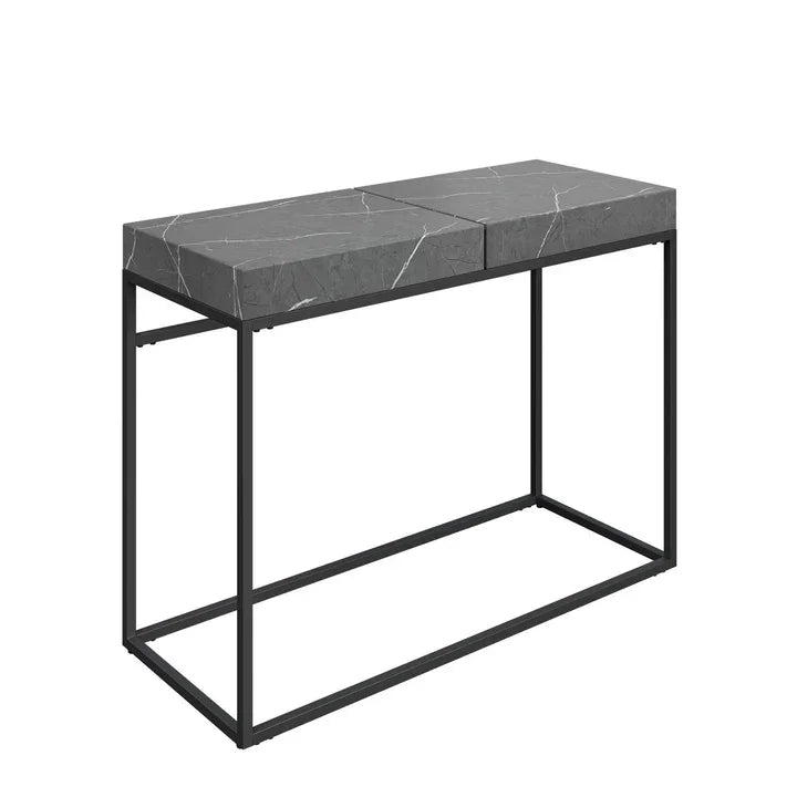 Delma Grey Marble Effect Console Table DEL-6535