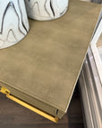 Maxim Sage Faux Shagreen Lamp Table - Ex Display