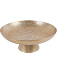 Libra Interiors Laura Ashley Winspear Gold Leaf Embossed Round Footed Bowl