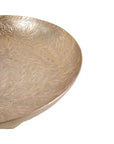 Libra Interiors Laura Ashley Winspear Gold Leaf Embossed Round Footed Bowl