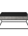 Torelli Ebony Black Glass Coffee Table