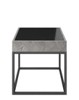 Torelli Ebony Black Glass Side Table