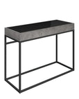 Torelli Ebony Black Glass Console Table