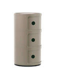 Kartell Componibili New Colors Modular Taupe Storage Unit  3 doors