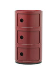 Kartell Componibili New Colors Modular Burgundy Storage Unit | 3 doors