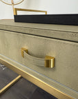 Maxim Sage Faux Shagreen Console Table - Ex Display 1 Only