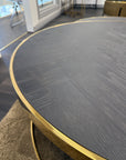 Richmond Interiors Set of 2 Blackbone Gold Round Coffee Table - Ex Display 1 Only