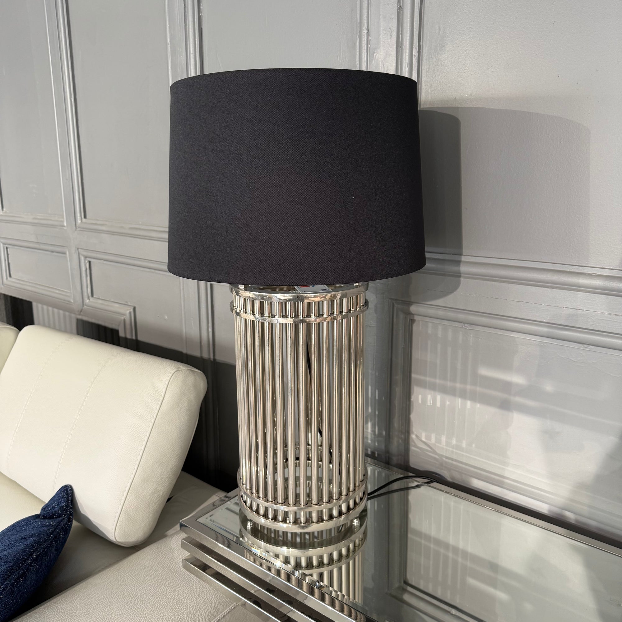 Nickel Cage Table Lamp - Ex Display 1 Only