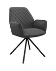 Set of 2 Torelli Lina Leather Swivel Dining Chair