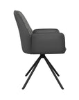 Set of 2 Torelli Lina Leather Swivel Dining Chair