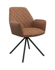 Set of 2 Torelli Lina Leather Swivel Dining Chair
