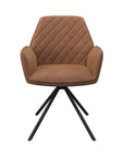 Set of 2 Torelli Lina Leather Swivel Dining Chair