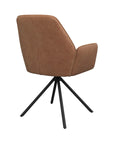 Set of 2 Torelli Lina Leather Swivel Dining Chair