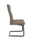 Set of 2 Torelli Dante Leather Dining Chair With Grey Frame