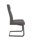 Set of 2 Torelli Dante Leather Dining Chair With Grey Frame