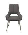 Set of 2 Torelli Spinello Leather Swivel Dining Chair