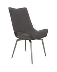 Set of 2 Torelli Spinello Leather Swivel Dining Chair