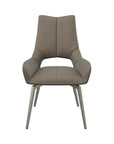 Set of 2 Torelli Spinello Leather Swivel Dining Chair
