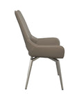 Set of 2 Torelli Spinello Leather Swivel Dining Chair