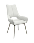 Set of 2 Torelli Spinello Leather Swivel Dining Chair