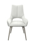 Set of 2 Torelli Spinello Leather Swivel Dining Chair