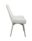 Set of 2 Torelli Spinello Leather Swivel Dining Chair