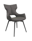 Set of 2 Torelli Raffaello Leather Swivel Dining Chair