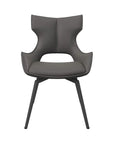 Set of 2 Torelli Raffaello Leather Swivel Dining Chair