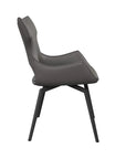 Set of 2 Torelli Raffaello Leather Swivel Dining Chair