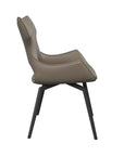 Set of 2 Torelli Raffaello Leather Swivel Dining Chair