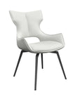 Set of 2 Torelli Raffaello Leather Swivel Dining Chair