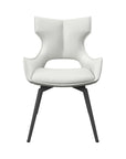 Set of 2 Torelli Raffaello Leather Swivel Dining Chair