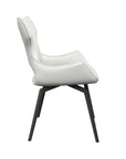 Set of 2 Torelli Raffaello Leather Swivel Dining Chair