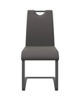 Set of 2 Torelli Gabi Leather Dining Chair With Grey Frame
