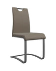Set of 2 Torelli Gabi Leather Dining Chair With Grey Frame