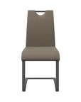 Set of 2 Torelli Gabi Leather Dining Chair With Grey Frame