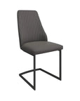 Set of 2 Torelli Roberto Dark Grey Leather Dining Chair