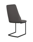 Set of 2 Torelli Roberto Dark Grey Leather Dining Chair