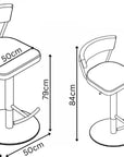 Set of 2 Torelli Gino Leather Bar Stool