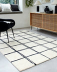 Asiatic Albany Grid Rug - Monochrome