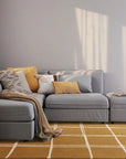 Asiatic Albany Grid Rug - Gold