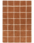 Asiatic Albany Grid Rug - Rust