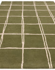 Asiatic Albany Grid Rug - Olive