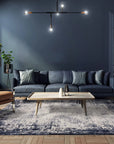 Asiatic Kuza Border Rug - Navy