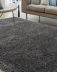 Asiatic Ritchie Shaggy Rug - Charcoal