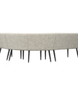 Torelli Lazzaro Fabric Curved Corner Bench